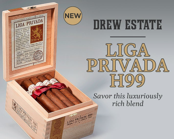 Drew Estate Liga Privada H99 | Enjoy the latest innovation from Drew Estate with this must-try hybrid | Shop Now!