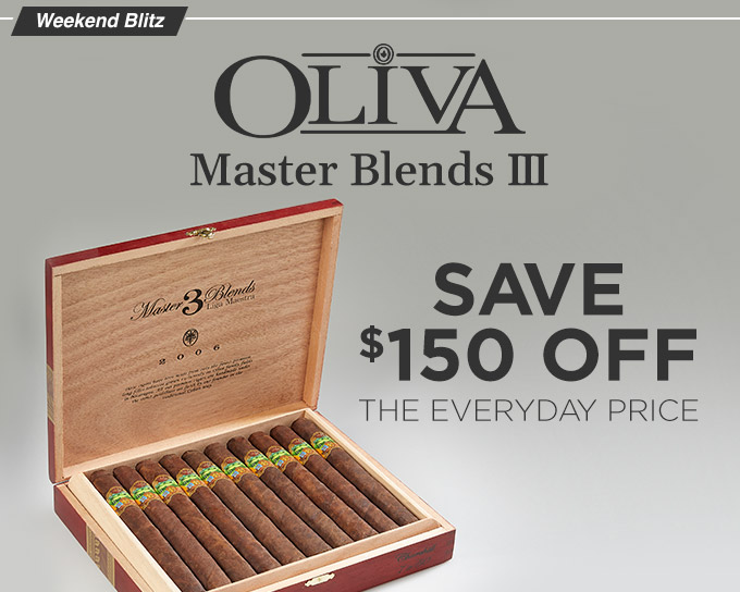 Box of Oliva Master Blends III Save $150 off everyday price | Buy the most limited production Oliva cigar | Shop Now!
