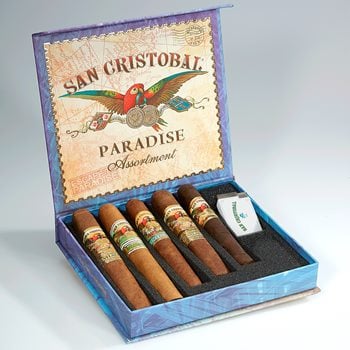 Search Images - San Cristobal Paradise Assortment  5 CIGARS + LIGHTER