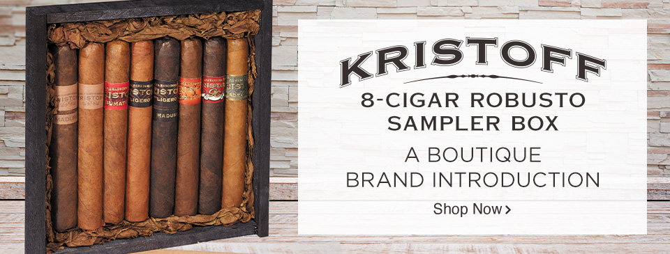 Kristoff 8-Cigar Robusto Sampler Box| Shop Now!