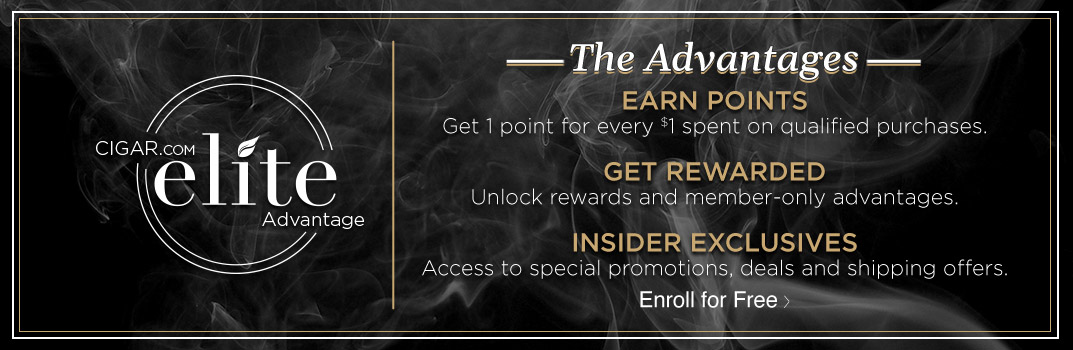 Shop, Earn Reward, Become Elite - Enroll in CIGAR.com Elite Advantage for FREE today!