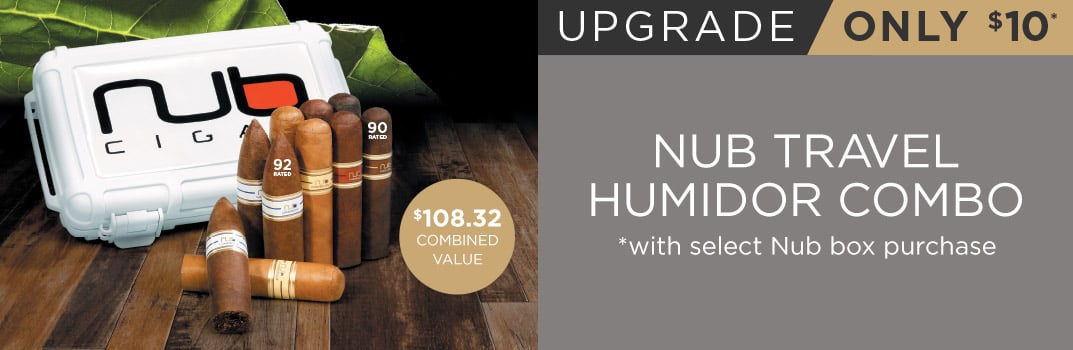 The Nub Travel Humidor Combo is a $108.32 value | Get yours today with the purchase of select Nub boxes | Shop Here!