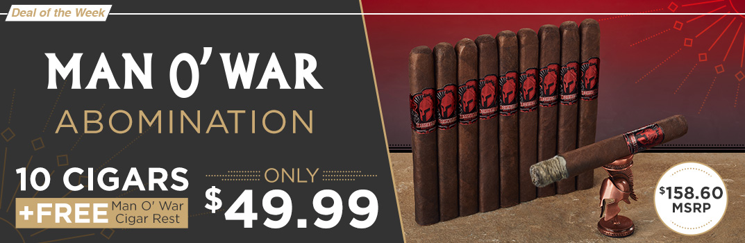 10 Man O' War Cigars just $49.99!| FREE Man O' War Cigar Rest| Shop Now!