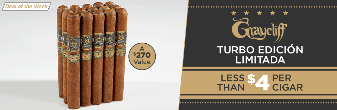 Graycliff Turbo Edicion Limitada | At less than $4 a cigar this is a must have offer | Shop Now!