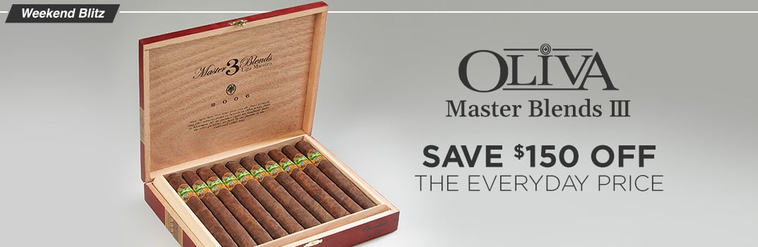 Box of Oliva Master Blends III Save $150 off everyday price | Buy the most limited production Oliva cigar | Shop Now!