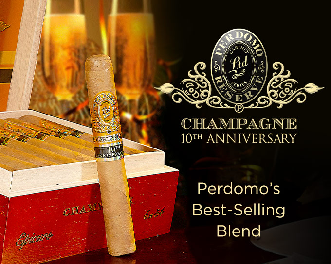 Get a taste of Perdomo's best-selling blend, the Champagne 10th anniversary | Shop Now!