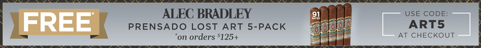 Code ART5 = Alec Bradley 5-pack&nbsp; on Orders $125+
