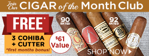 Sign Up Fro Cigar Of The Month Club And Secure A Bonus Valued At 61