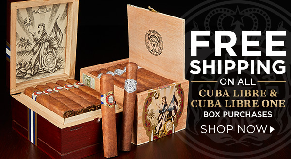 FREE SHIPPING on all Cuba Libre and Cuba Libre ONE Box Purchases