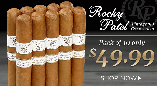 Rocky Patel Vintage '99 Connecticut Robusto | Pack of 10 now $49.99