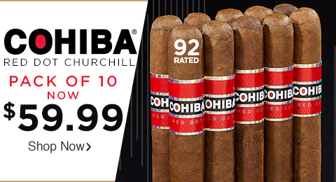 Cohiba Red Dot Churchill | 10 Cigars now $59.99