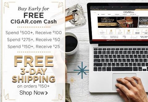 Buy Early for FREE CIGAR.com CASH