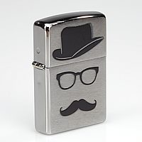 Zippo Lighter - Mustache and Hat
