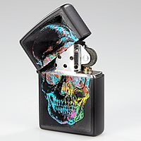 Zippo Lighter - Multi-Color Skull