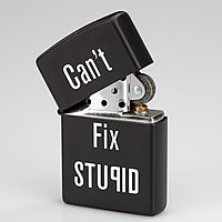 Zippo Lighter - Can't Fix Stupid