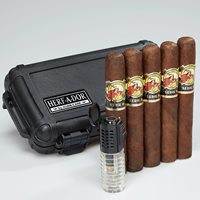 Big Brand Travel Combo: La Gloria Cubana  5 Cigars + Lighter + Travel Humidor