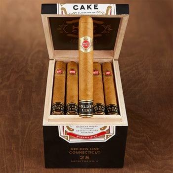 Search Images - HVC Hot Cake Golden Line Laguito No. 5 (Toro) (6.0"x54) Box of 25