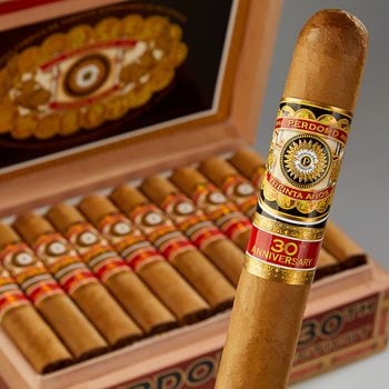 Search Images - Perdomo 30th Anniversary Box-Pressed Connecticut Robusto (5.0"x54) Box of 30