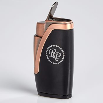 Search Images - Rocky Patel ICON Dual Flame Lighter - Gold  Gold/Black