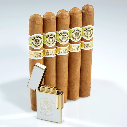 Macanudo Gold Label  5 Cigars + Lighter
