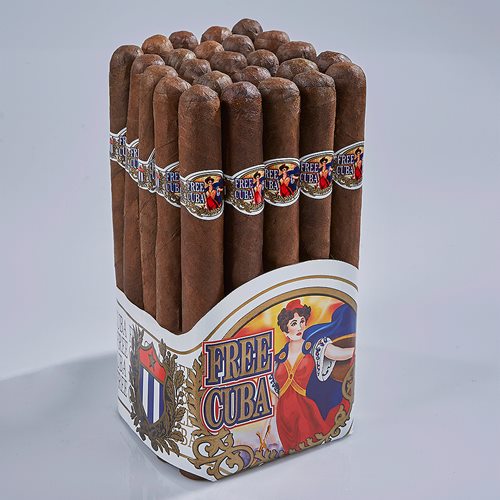 Free Cuba Maduro (Churchill) (7.2"x50) Pack of 25